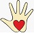 kindness hand with heart